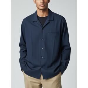 Men's Frank And Oak Fluid Shirt Jacket - Navy - Button Front  Size Medium  - NWT